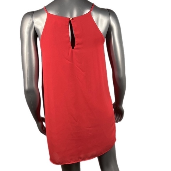 Monteau Dress Red Orange High Neck 
Midi Medium - Picture 5 of 9